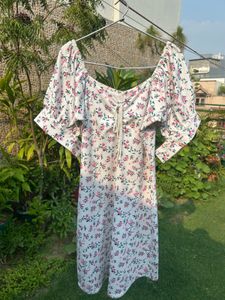 Chic Floral Puff Sleeve Mini Dress