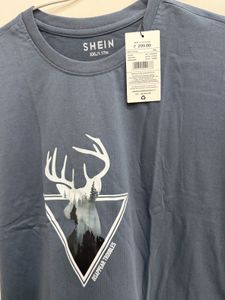 Shein Men's Graphic T-Shirt - Deer Print