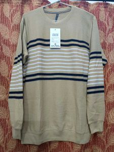 Striped Crew Neck Knit Sweater