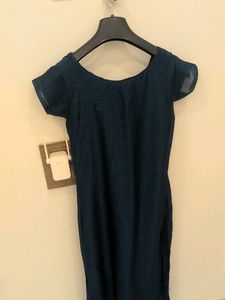 Beautiful Teal Kurta with Embroidered Neckline
