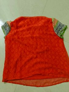 Embellished Red Kurta