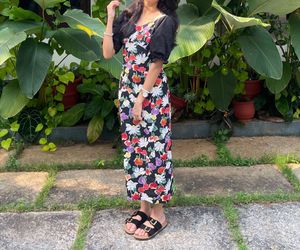 Floral Maxi Dress with Puff Sleeves
