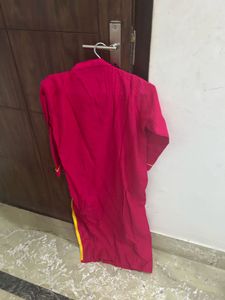 Vibrant Pink Embroidered Kurta