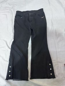 Stylish Black Flare Jeans