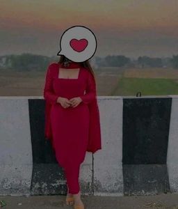 Elegant Pink Kurta Set with Sheer Sleeves