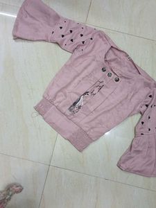 Chic Pink Blazer with Gold Buttons