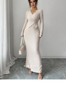 Chic Textured Wrap Dress