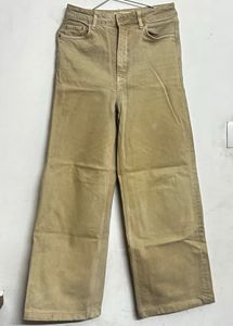 MANGO Wide Leg Beige Pants