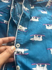 Pure Cotton Bear Night suit