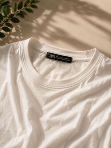 zara white heavyweight tshirt