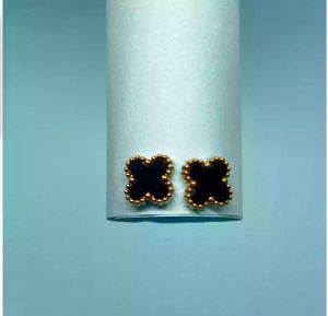 Black Clover Anti-Tarnish Gold Studs