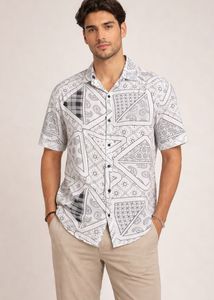 Black &amp; White Printed Shirts Combo
