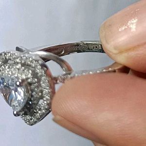 Heart Design Cubic Zirconia Ring