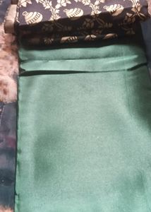 New Plain Saree With Blouse Peace  Material