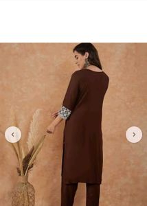 Formal Brown Kaurti With Pant