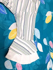 Striped V-Neck Tunic Top