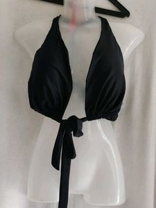 Black Halter Neck Bikini Top