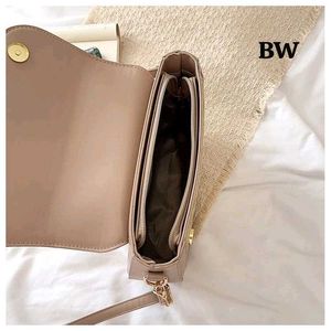 Stylish Brown Faux Leather Shoulder Bag