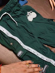 2 colour Green and black Cargo Pants
