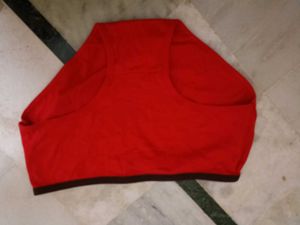 Red Briefs with Dog &amp; Text Print