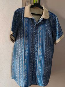 Patterned Blue Tee shirt
