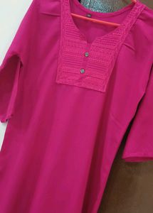 Vibrant Pink Kurti Top