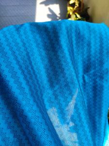 Blue Printed Saree