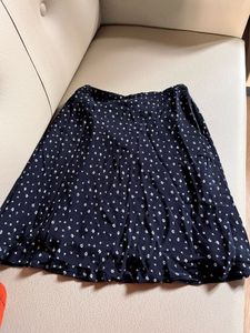 Navy Floral Mini Skirt