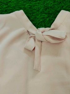 Pink Ruffle top with Embellished Sleeves