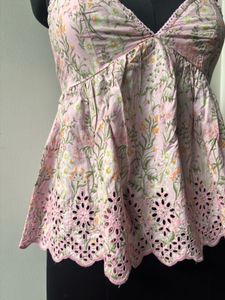 Floral Babydoll Strap Top