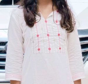 White Cotton Kurta