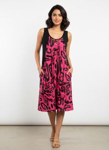 Vibrant Abstract Print Tunic Dress