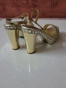 Gold Embellished Heels