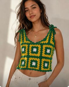 New Savana Crochet Granny Square Tank Top