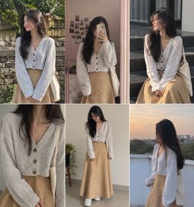 Chic Grey Cropped Cardigan Sweater