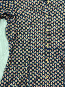 Navy Blue Floral Print Kurta