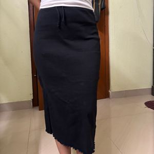 jersey pencil  midi Skirt