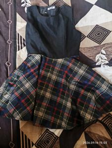 Chic Plaid Skirt Dress