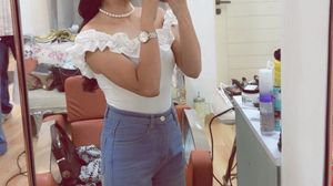 Chic White Ruffle Top