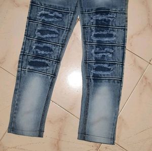 Jeans With Lace At The Waist