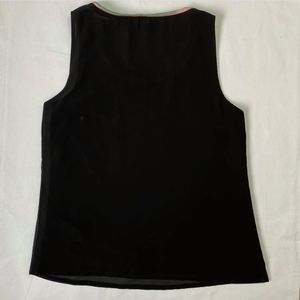 Sleeveless Black Top with Trim Detail