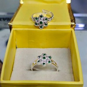 Pure silver toe ring Two Pair