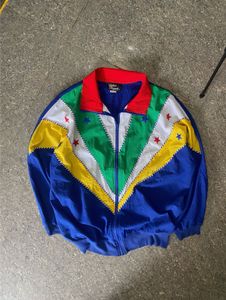 Retro 80s Colorblock Track Jacket