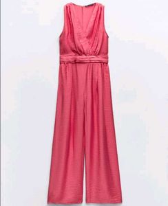 Zara Coral Jumpsuit