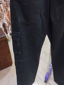 black and blue denim jeans pair ilof two in very g