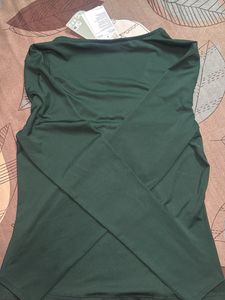 Elegant Green V-Neck Top