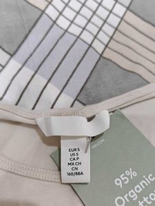 Cream Basic Organic Cotton T-Shirt