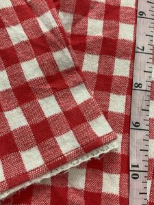 Red Gingham Kurta with Cherry Applique