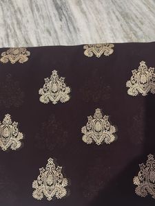 brown shiny saree
