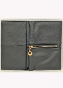 Classic RFID Black Zipper Wallet